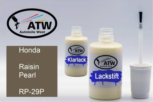 Honda, Raisin Pearl, RP-29P: 20ml Lackstift + 20ml Klarlack - Set, von ATW Autoteile West.